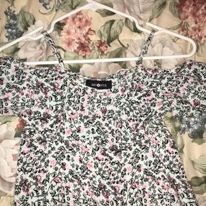 Cool shoulder floral top
